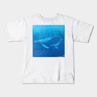 Blue humpback whales Kids T-Shirt